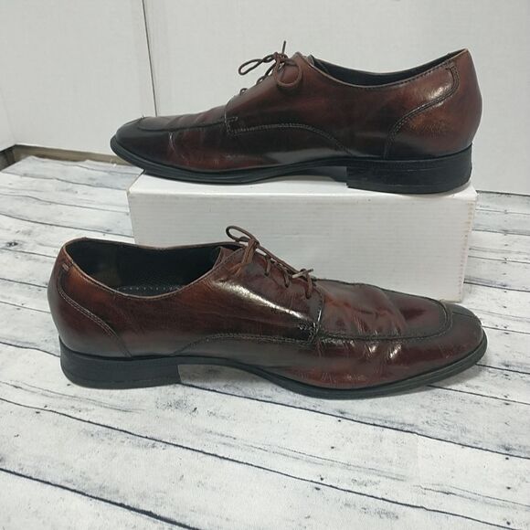 Cole Haan City Brown Men's SZ 11M Leather Split Toe Lace Up Dress Oxfords - Picture 2 of 10